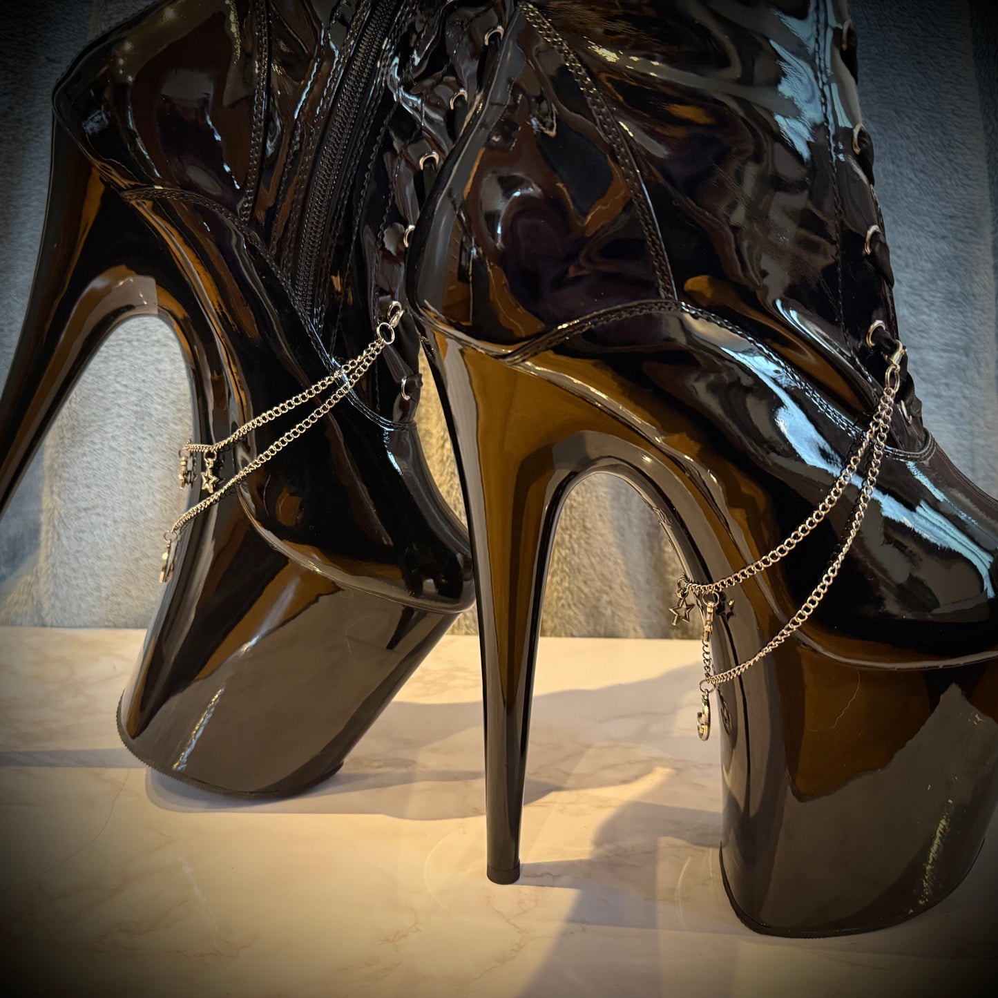 ‘Star Struck’ Boot Chains (Crescent Moon Double Chains)