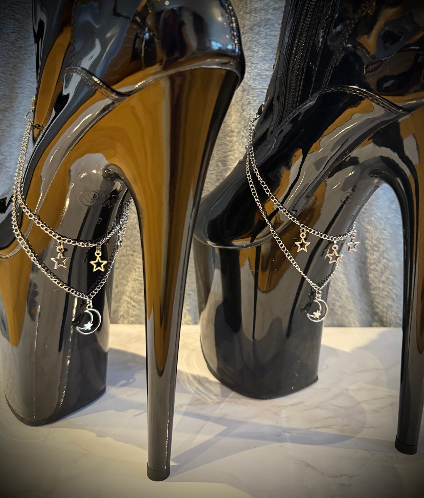 ‘Star Struck’ Boot Chains (Crescent Moon Double Chains)