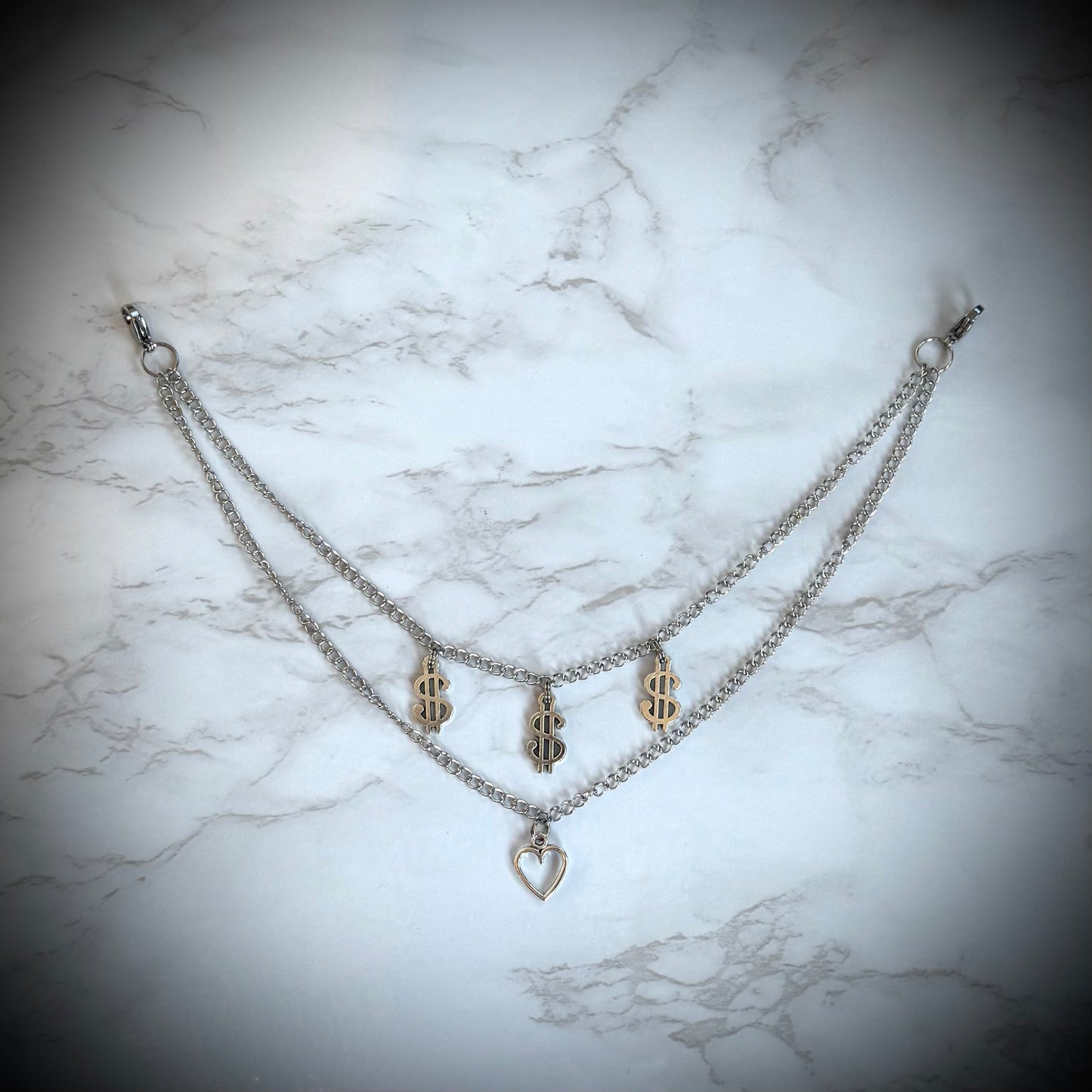 ‘Love & Money’ Boot Chains (Dollar Sign Double Chains)