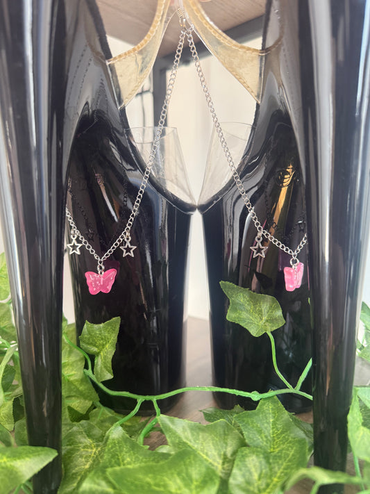 ‘Butterfly’ Shoe Chains (Pink) - Limited Edition