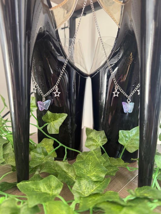 ‘Butterfly’ Shoe Chains (Blue/Purple) - Limited Edition