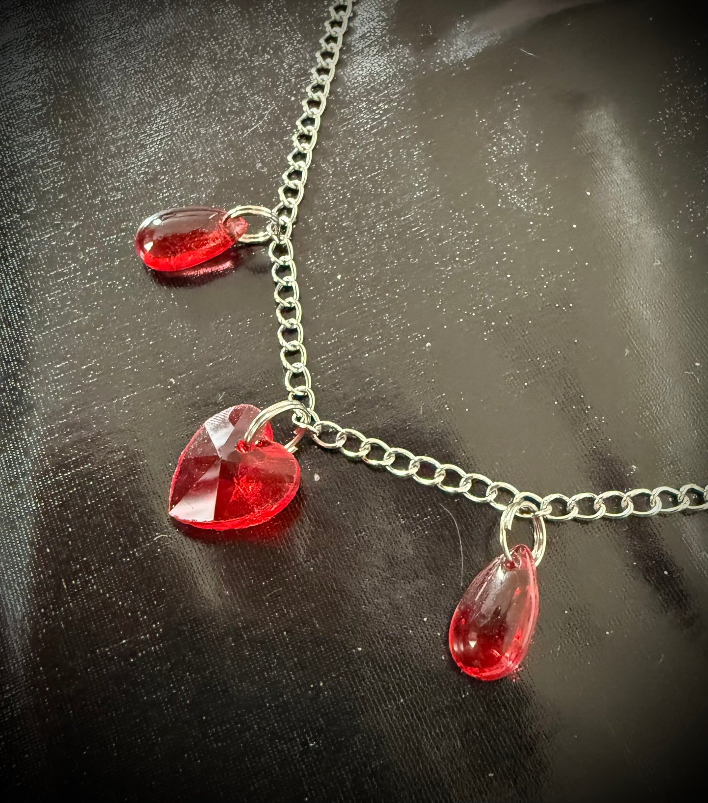 ‘Morticia’ Bleeding Heart Shoe Chains