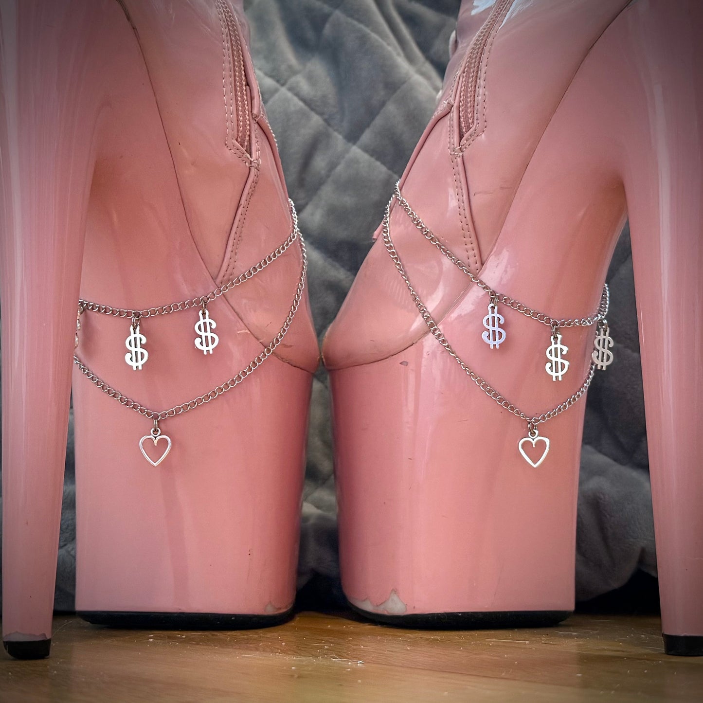 ‘Love & Money’ Boot Chains (Dollar Sign Double Chains)