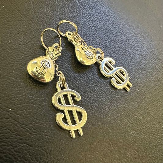 ‘Hu$tler’ Heel Charms (Money Bag/Dollar Sign)